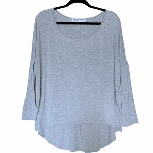 Gypsy Warrior Gray Oversized Long Sleeve Blouse Size Small